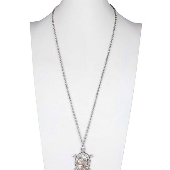 Patricia Nash Turtle Shell Long Pendant Necklace - Picture 3 of 5